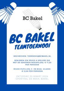 BC Bakel teamtoernooi 30 maart 2024