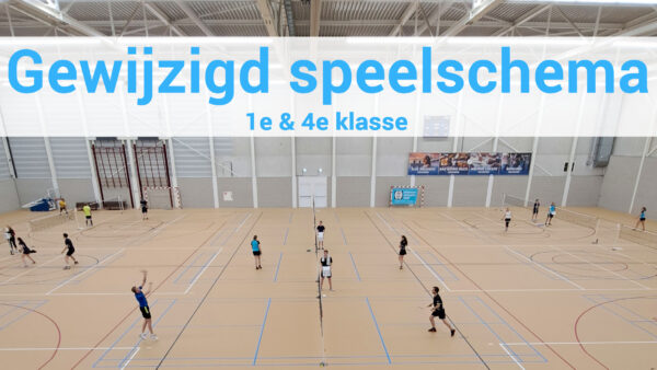 Gewijzigd speelschema 1e & 4e klasse