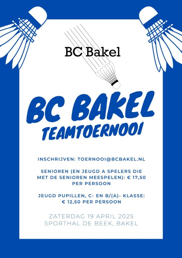 19 april Teamtoernooi Bakel