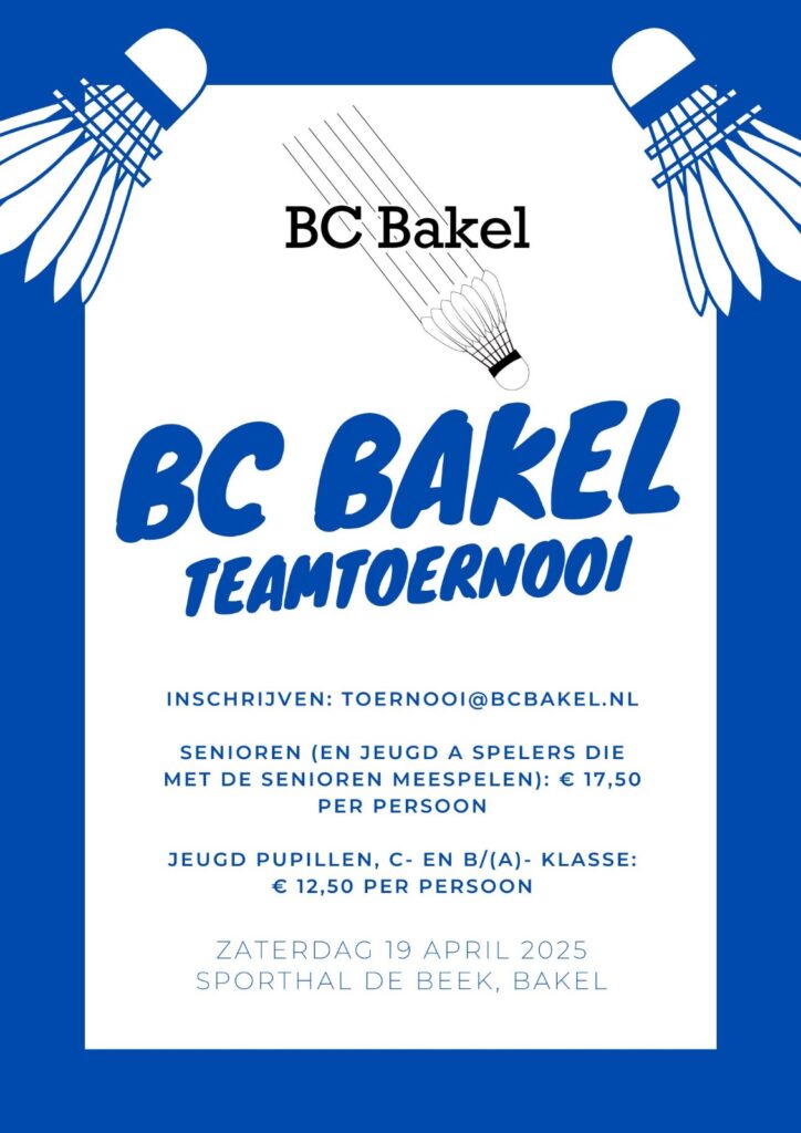 Teamtoernooi BC Bakel 2025